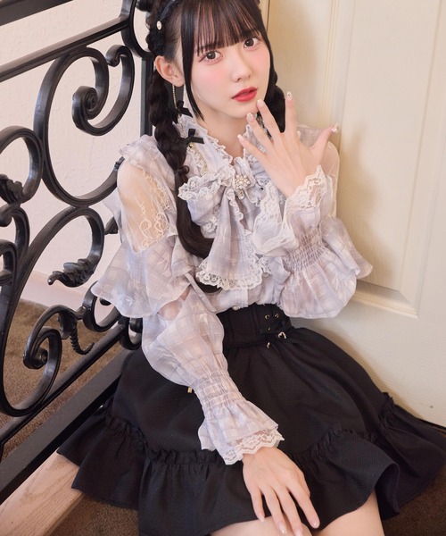 ROJITA(ロジータ)の「裾ボリュームツイードスカート(スカート・レディース・グレー/ブラック/ホワイト・FREE)」の15枚目の写真