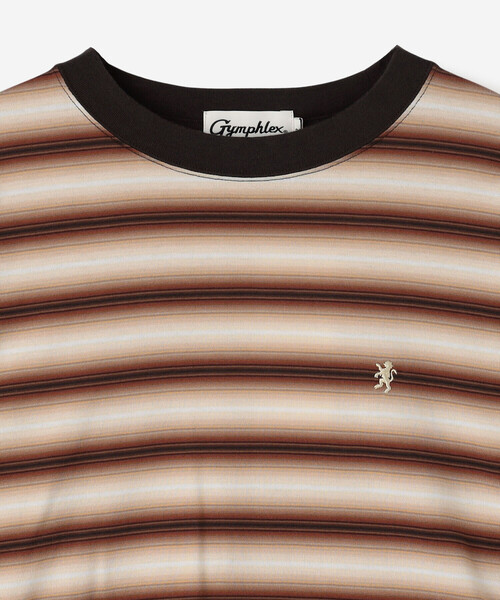 GYMPHLEX（ジムフレックス）の「Gymphlex | オンブレボーダー クルーネック長袖Tシャツ WOMEN（Tシャツ/カットソー・レディース・ブラウン系その他/グリーン系その他・12）」の6枚目の写真