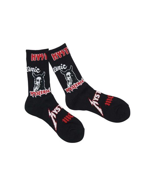 HYSTERIC GLAMOUR（ヒステリックグラマー）の「METAL LOGO柄 スポーツソックス（ソックス/靴下・メンズ・ブラック/ホワイト/ピンク・FREE）」の6枚目の写真