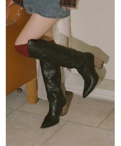 セール】ローズモチーフウエスタンブーツ（ブーツ）｜Darich