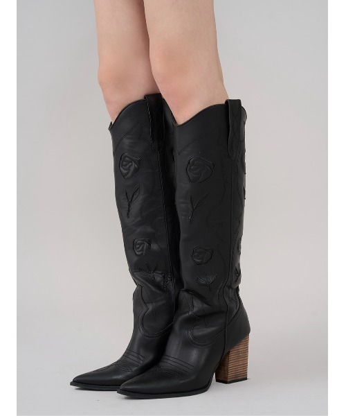 セール】ローズモチーフウエスタンブーツ（ブーツ）｜Darich