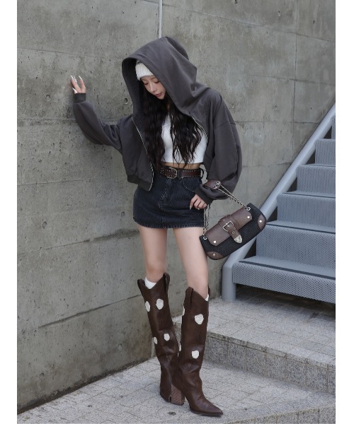 Darich(ダーリッチ)の「ローズモチーフウエスタンブーツ(ブーツ・レディース・ブラック/ブラウン・S/M/L/XL/XS)」の8枚目の写真