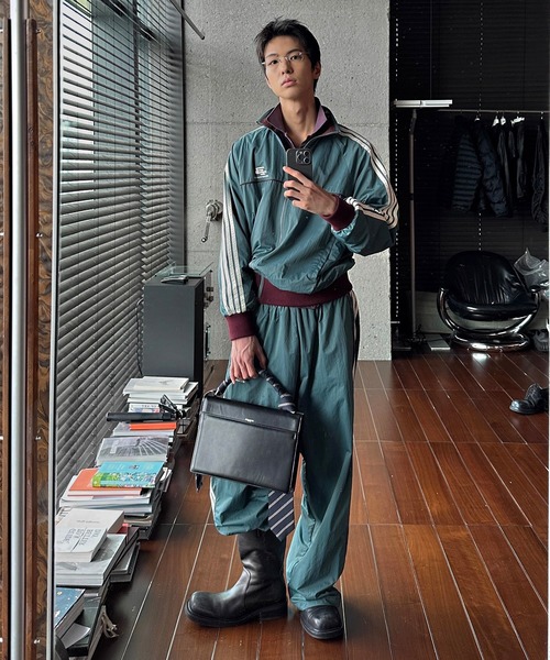MASONPRINCE サイドライン トラックパンツ サイズL ルーズフィット サイドライン トラックパンツ XXK4376
