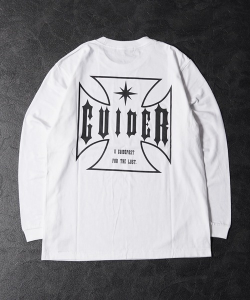 GUIDER(ガイダー)の「【GUIDER】クロス L/S Tee / Cross Long-Sleeve Tee(Tシャツ/カットソー・メンズ・ブラック/ホワイト・L/M/S)」の3枚目の写真