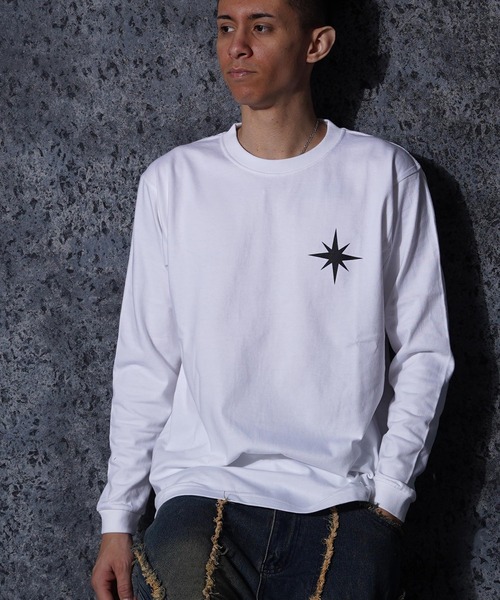 GUIDER(ガイダー)の「【GUIDER】クロス L/S Tee / Cross Long-Sleeve Tee(Tシャツ/カットソー・メンズ・ブラック/ホワイト・L/M/S)」の4枚目の写真