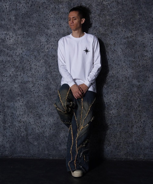 GUIDER(ガイダー)の「【GUIDER】クロス L/S Tee / Cross Long-Sleeve Tee(Tシャツ/カットソー・メンズ・ブラック/ホワイト・L/M/S)」の18枚目の写真