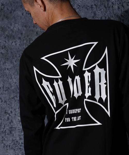 GUIDER(ガイダー)の「【GUIDER】クロス L/S Tee / Cross Long-Sleeve Tee(Tシャツ/カットソー・メンズ・ブラック/ホワイト・L/M/S)」の11枚目の写真