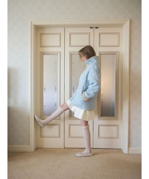 2WAYリボン＆フェイクファーキルティングコート（その他アウター