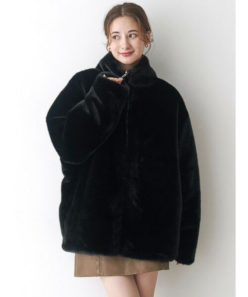 2WAYリボン＆フェイクファーキルティングコート（その他アウター