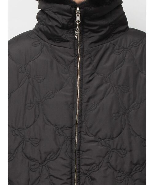 CALNAMUR（カルナムール）の「2WAYリボン＆フェイクファーキルティングコート（その他アウター・レディース・ブラック/ライトブルー/ピンク・FREE）」の6枚目の写真