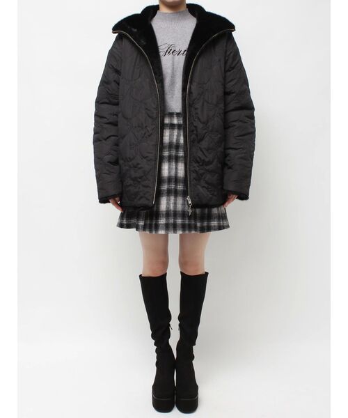 CALNAMUR（カルナムール）の「2WAYリボン＆フェイクファーキルティングコート（その他アウター・レディース・ブラック/ライトブルー/ピンク・FREE）」の13枚目の写真