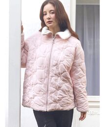 CALNAMUR | 2WAYリボン＆フェイクファーキルティングコート(その他アウター)