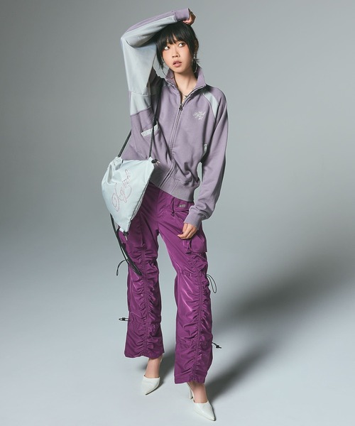 X-girl（エックスガール）の「OVERSIZED POCKET PANTS（その他パンツ・レディース・グレー/ブラック/パープル・S/M）」の6枚目の写真