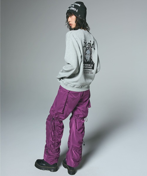 X-girl（エックスガール）の「OVERSIZED POCKET PANTS（その他パンツ・レディース・グレー/ブラック/パープル・S/M）」の7枚目の写真