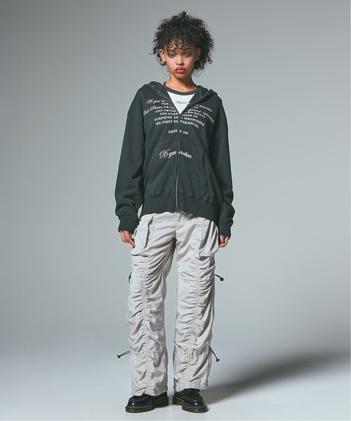 X-girl（エックスガール）の「OVERSIZED POCKET PANTS（その他パンツ・レディース・グレー/ブラック/パープル・S/M）」の10枚目の写真
