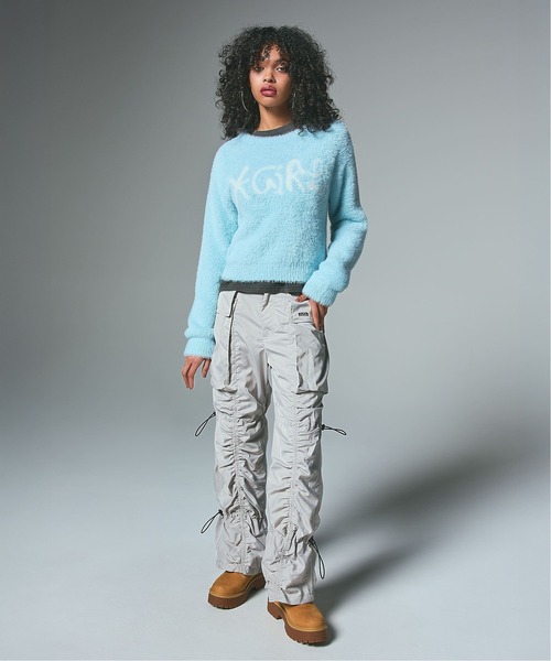 X-girl（エックスガール）の「OVERSIZED POCKET PANTS（その他パンツ・レディース・グレー/ブラック/パープル・S/M）」の11枚目の写真