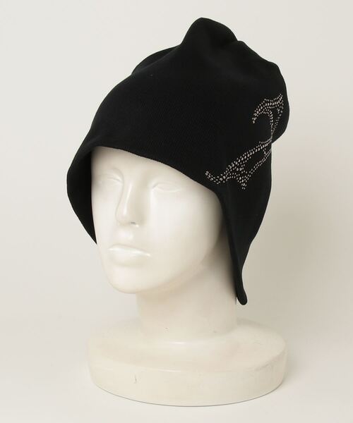 TORNADO MART（トルネードマート）の「ﾒﾀﾙｾﾌﾞﾝﾆｯﾄｷｬｯﾌﾟ（ニットキャップ/ビーニー・メンズ・ブラック/グレー・FREE）」の6枚目の写真