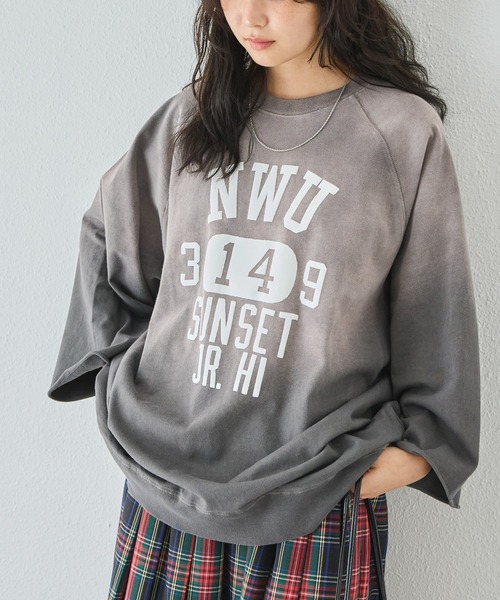 SCREEN STARS(スクリーンスターズ)の「【SCREEN STARS】ラグランスリーブTシャツ(Tシャツ/カットソー・レディース・チャコールグレー/ネイビー/レッド・M/L)」の4枚目の写真