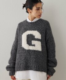 whim Gazette ニット　黒 ウィムガゼット Whim Gazette オフショルニットプルオーバー