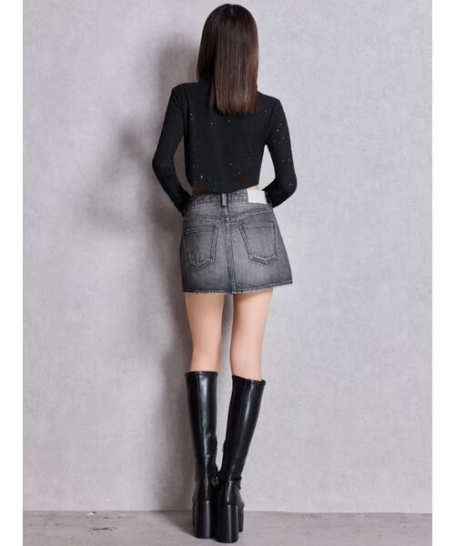 GYDA（ジェイダ）の「GYDA hologram ZIPトップス（Tシャツ/カットソー・レディース・ブラック/オフホワイト・FREE）」の10枚目の写真