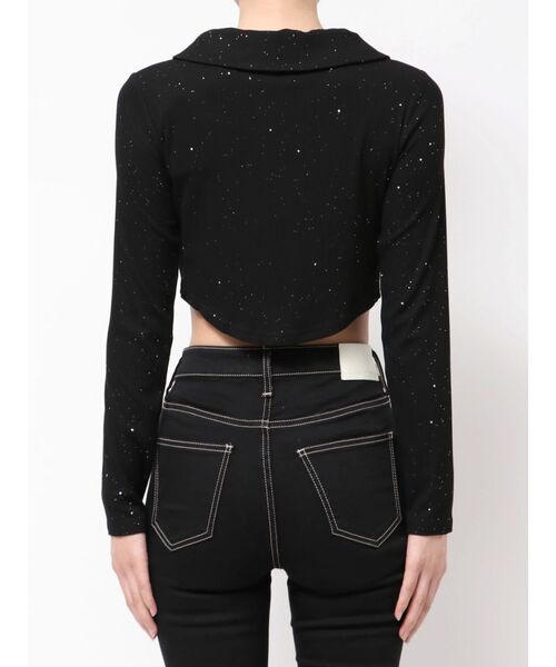 GYDA（ジェイダ）の「GYDA hologram ZIPトップス（Tシャツ/カットソー・レディース・ブラック/オフホワイト・FREE）」の13枚目の写真