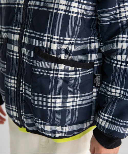 BRANSHES（ブランシェス）の「【マシンウォッシャブル】キルティング中綿ジャケット（ノーカラージャケット・キッズ・カラフル/ブラック/アイボリー・140/110/120/100/150/130/90）」の10枚目の写真