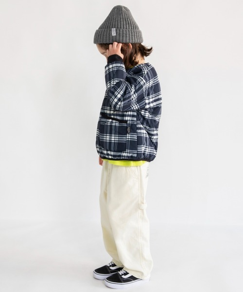 BRANSHES（ブランシェス）の「【マシンウォッシャブル】キルティング中綿ジャケット（ノーカラージャケット・キッズ・カラフル/ブラック/アイボリー・140/110/120/100/150/130/90）」の9枚目の写真