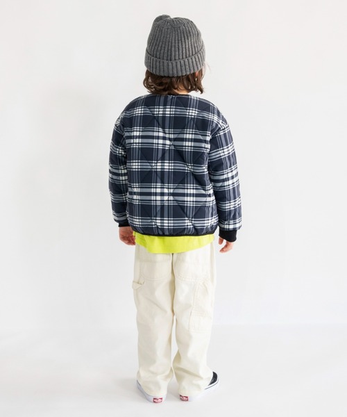 BRANSHES（ブランシェス）の「【マシンウォッシャブル】キルティング中綿ジャケット（ノーカラージャケット・キッズ・カラフル/ブラック/アイボリー・140/110/120/100/150/130/90）」の12枚目の写真