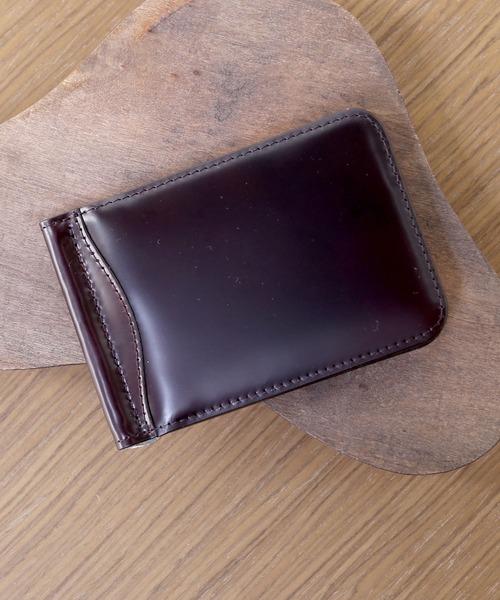 コードバン マネークリップ メンズ 財布（札入れ/マネークリップ