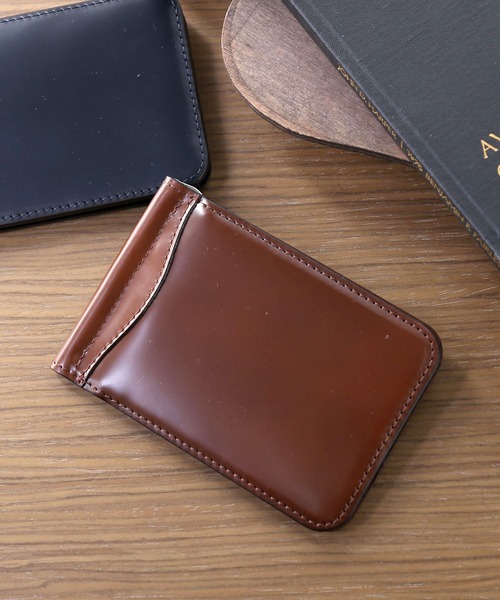 sankyo shokai（サンキョウショウカイ）の「コードバン マネークリップ メンズ 財布（札入れ/マネークリップ・メンズ・ブラウン/ダークブラウン/ブラック/ネイビー/グリーン・FREE）」の4枚目の写真
