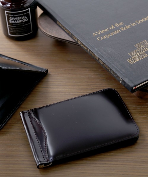 コードバン マネークリップ メンズ 財布（札入れ/マネークリップ