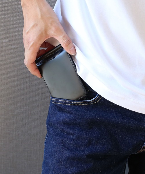 sankyo shokai（サンキョウショウカイ）の「コードバン マネークリップ メンズ 財布（札入れ/マネークリップ・メンズ・ブラウン/ダークブラウン/ブラック/ネイビー/グリーン・FREE）」の11枚目の写真