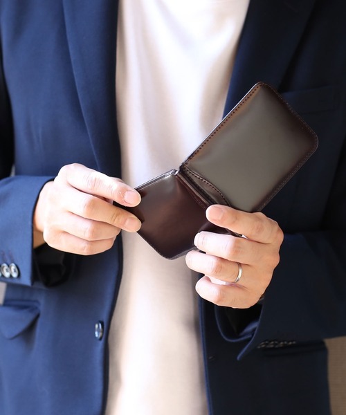 sankyo shokai（サンキョウショウカイ）の「コードバン マネークリップ メンズ 財布（札入れ/マネークリップ・メンズ・ブラウン/ダークブラウン/ブラック/ネイビー/グリーン・FREE）」の9枚目の写真