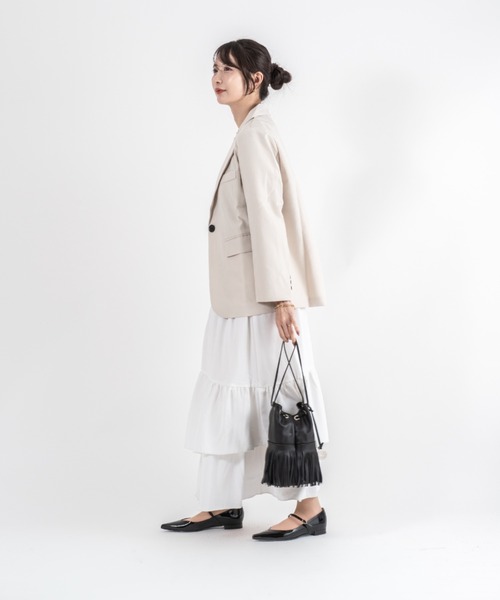 marco masi（マルコマージ）の「【MARCO MASI/マルコマージ】巾着 ショルダーバッグ バケツバッグ フリンジバッグ（ショルダーバッグ・レディース・シルバー/ブラック/アイボリー・FREE）」の10枚目の写真