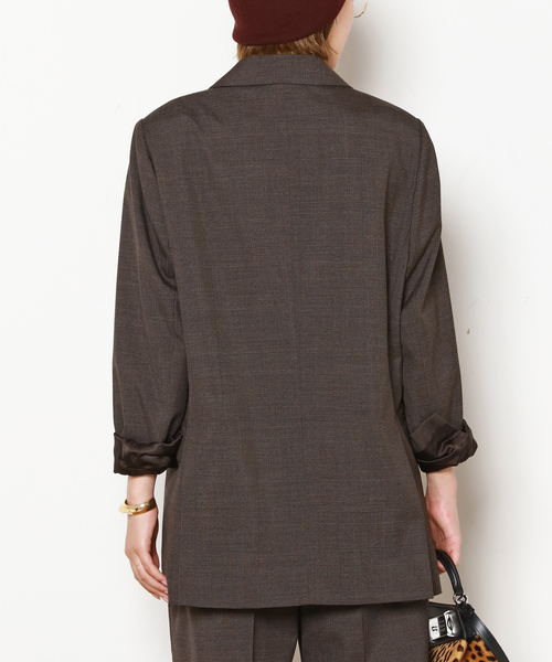 AP STUDIO（エーピーストゥディオ）の「グレンチェックジャケット（テーラードジャケット・レディース・ブラウン・36/38）」の8枚目の写真