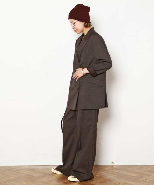 AP STUDIO（エーピーストゥディオ）の「グレンチェックジャケット（テーラードジャケット・レディース・ブラウン・36/38）」の10枚目の写真