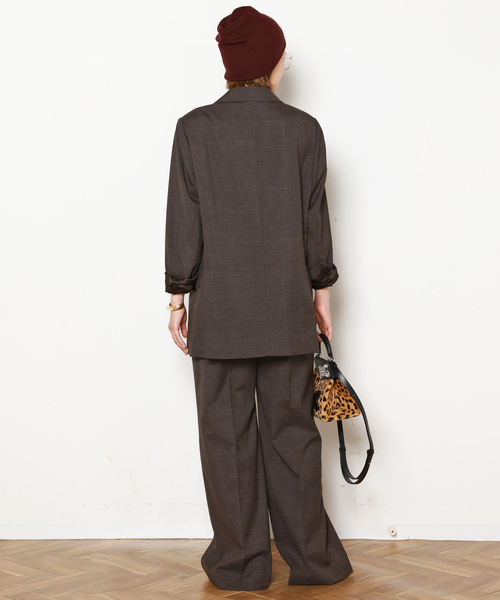 AP STUDIO（エーピーストゥディオ）の「グレンチェックジャケット（テーラードジャケット・レディース・ブラウン・36/38）」の11枚目の写真