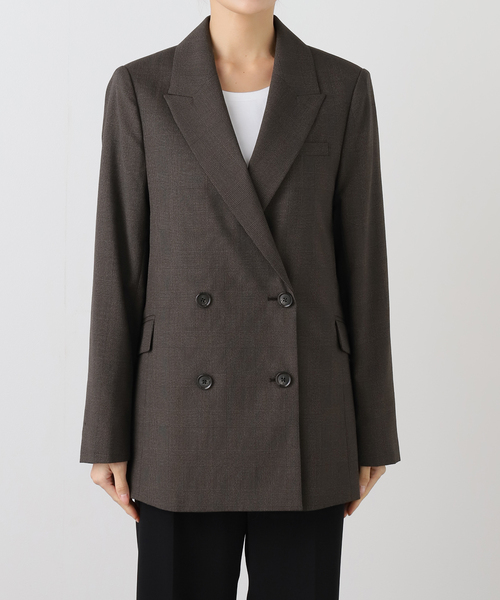 AP STUDIO（エーピーストゥディオ）の「グレンチェックジャケット（テーラードジャケット・レディース・ブラウン・36/38）」の12枚目の写真