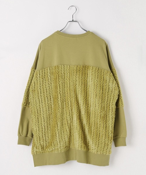 LEPSIM(レプシィム)の「シャギードッキングチュニック 582452(スウェット・レディース・グリーン系その他/アイボリー/ブラック・FREE)」の22枚目の写真