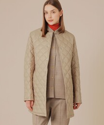 MACKINTOSH LONDON（マッキントッシュ ロンドン）の「【TilburyNocollarmiddle/ティルベリーノーカラーミドル】エアリーキルティングノーカラーコート（ノーカラーコート・レディース）」