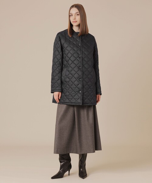 MACKINTOSH LONDON(マッキントッシュ ロンドン)の「【Precious12月号/婦人画報11月号掲載】【TilburyNocollarmiddleティルベリーノーカラーミドル】エアリーキルティングノーカラーコート(ノーカラーコート・レディース・ブラック/ワイン/ベージュ・38/40)」の14枚目の写真