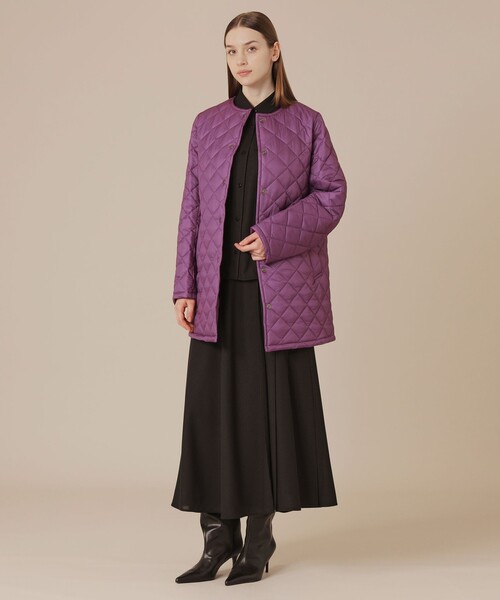 MACKINTOSH LONDON(マッキントッシュ ロンドン)の「【Precious12月号/婦人画報11月号掲載】【TilburyNocollarmiddleティルベリーノーカラーミドル】エアリーキルティングノーカラーコート(ノーカラーコート・レディース・ブラック/ワイン/ベージュ・38/40)」の13枚目の写真