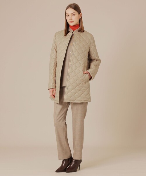 MACKINTOSH LONDON(マッキントッシュ ロンドン)の「【Precious12月号/婦人画報11月号掲載】【TilburyNocollarmiddleティルベリーノーカラーミドル】エアリーキルティングノーカラーコート(ノーカラーコート・レディース・ブラック/ワイン/ベージュ・38/40)」の12枚目の写真