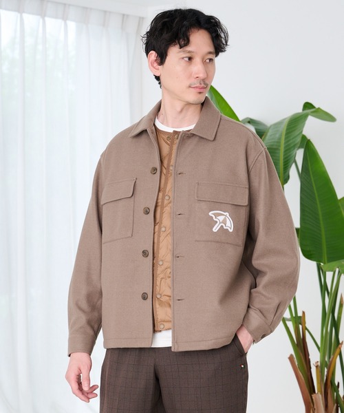 Arnold Palmer(アーノルドパーマー)の「ウールライクメルトン シェア CPO シャツジャケット(シャツ/ブラウス・レディース・アッシュブラウン/ネイビー/グレー・XS/M/LL/S/L)」の3枚目の写真