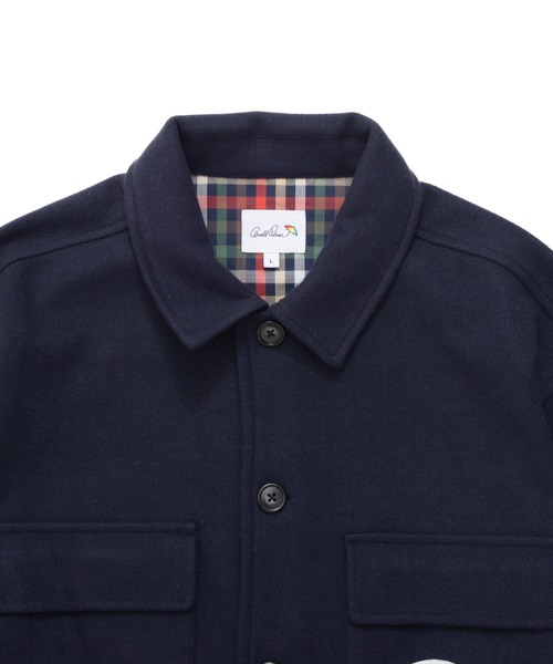 Arnold Palmer(アーノルドパーマー)の「ウールライクメルトン シェア CPO シャツジャケット(シャツ/ブラウス・レディース・アッシュブラウン/ネイビー/グレー・XS/M/LL/S/L)」の19枚目の写真