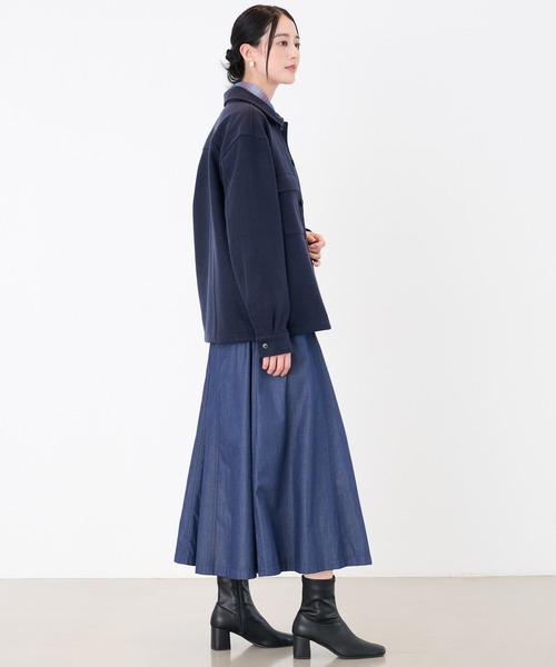 Arnold Palmer(アーノルドパーマー)の「ウールライクメルトン シェア CPO シャツジャケット(シャツ/ブラウス・レディース・アッシュブラウン/ネイビー/グレー・XS/M/LL/S/L)」の9枚目の写真