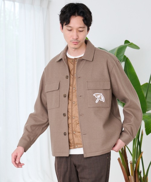 Arnold Palmer(アーノルドパーマー)の「ウールライクメルトン シェア CPO シャツジャケット(シャツ/ブラウス・レディース・アッシュブラウン/ネイビー/グレー・XS/M/LL/S/L)」の6枚目の写真