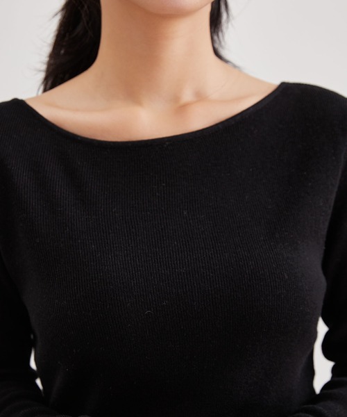 Lace Ladies(レースレディース)の「カシミヤ混 ラウンドネック 袖レース ニット プルオーバー(ニット/セーター・レディース・ブラック/アイボリー/グレー・FREE)」の18枚目の写真