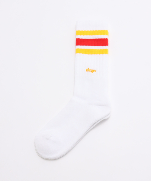 417 EDIFICE（フォーワンセブンエディフィス）の「SLAPS ラインソックス（ソックス/靴下・メンズ・レッド/ブラック/パープル・FREE）」の3枚目の写真