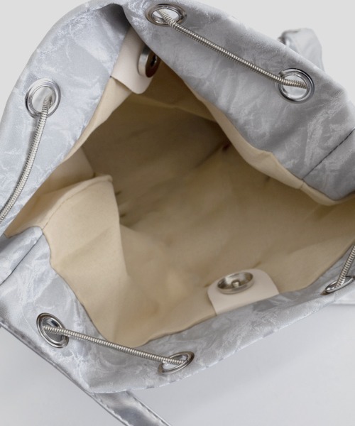 Miniministore(ミニミニストア)の「ショルダーバッグ バケツ型鞄 巾着バッグ(ショルダーバッグ・レディース・ミント/シルバー/ブラック/アイボリー・FREE)」の22枚目の写真
